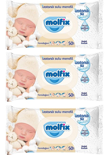 Islak Mendil Izotonik 3X50'LI Yenidoğan 4 Adet