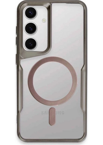 Samsung Galaxy S24 Kılıf Boyi Magsafe Silikon Kapak - Titan Gri