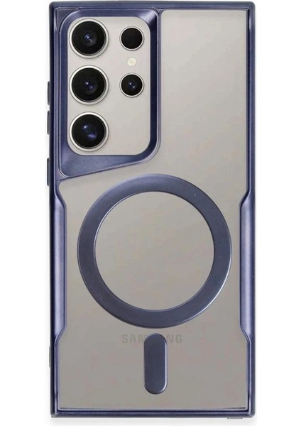 Samsung Galaxy S24 Ultra Kılıf Boyi Magsafe Silikon Kapak - Gümüş fiyatları