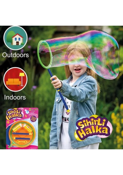 Sihirli Halka Oyunu - Baloncuk Çıkaran Büyük Halka - Sihirli Halka Solüsyonlu - Köpük Halkası - Köpü