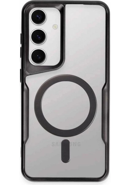 Samsung Galaxy S24 Kılıf Boyi Magsafe Silikon Kapak - Siyah
