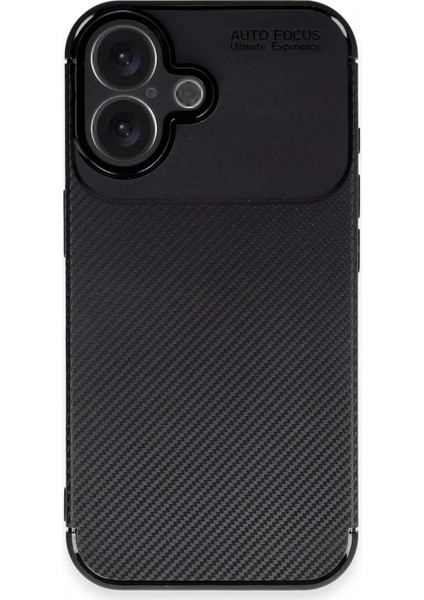 iPhone 16 Kılıf Auto Focus Karbon Kapak - Siyah fırsatları