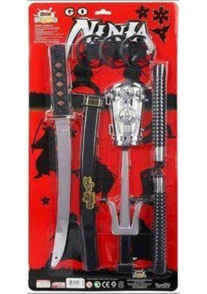 Ninja Samuray Dövüş Savaş Seti Kılıç Mınçıka Yıldız Fırlatma Bıçağı