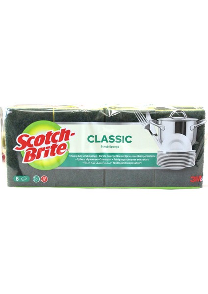 Brite Bulaşık Süngeri Yeşil 8'li Klasik 2 Adet