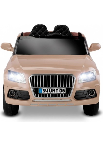 12V Bluetooth Uzaktan Kumandalı Çift Kademeli Hız Vizon Audi Q Suv Akülü Araba 3 8 Yaş LED Farlı Pro modelleri