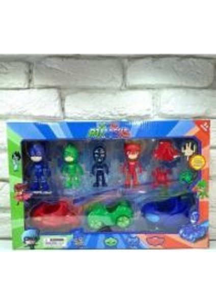 4'lü Arabalı Pijamaskeli Karekter Figür