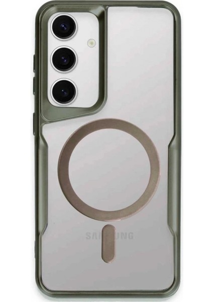 Samsung Galaxy S24 Kılıf Boyi Magsafe Silikon Kapak - Yeşil