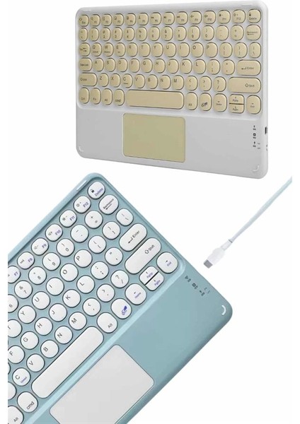 Bluetooth Touchpad Klavye Ultra Ince Taşınabilir Q Klavye modelleri