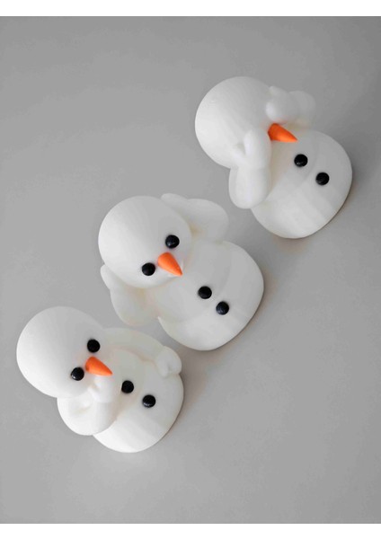 3'lü Set Kardan Adam Görmedim, Duymadım, Bilmiyorum. Yılbaşı Hediyelik Dekoratif Biblolar indirimleri