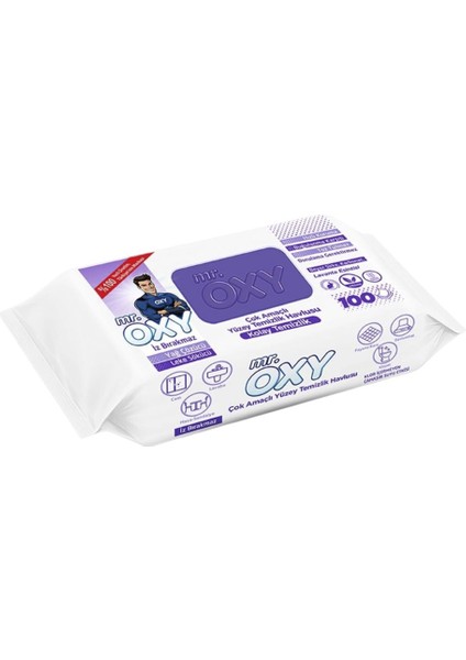 Yuzey Tem.havlusu 100'LU Lavanta 3 Adet