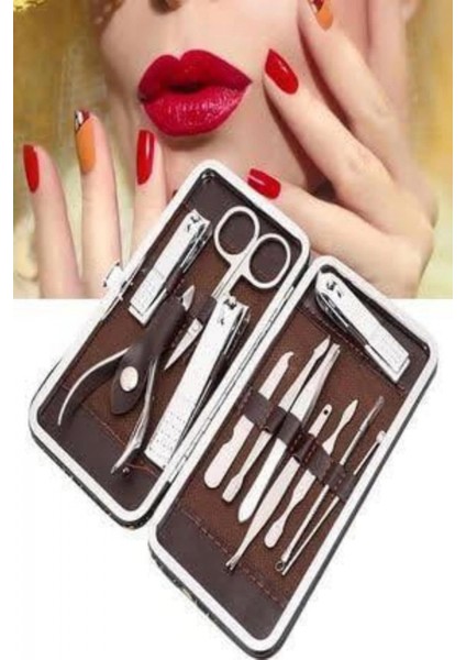 Tırnak Bakım Seti Tırnak Düzeltme Batık 12 Parça Çanta Tipi Manikür Pedikür fiyatları