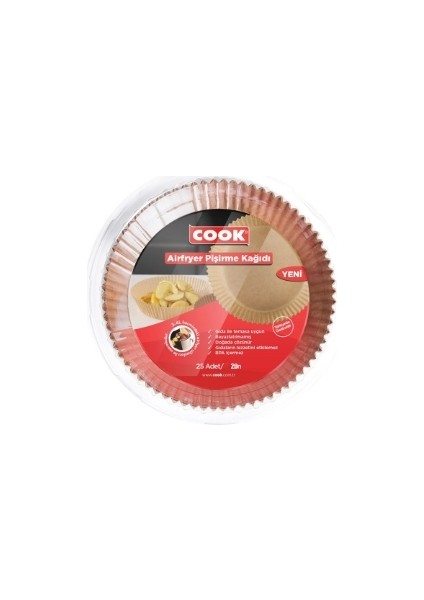 Airfryer Pişirme Kağıdı 25'li 20 cm 2 Adet