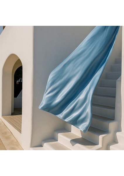 Antibakteriyel Terletmeyen Ipek Saten Yastık Kılıfı 2'li 50X70 Mavi fırsatları