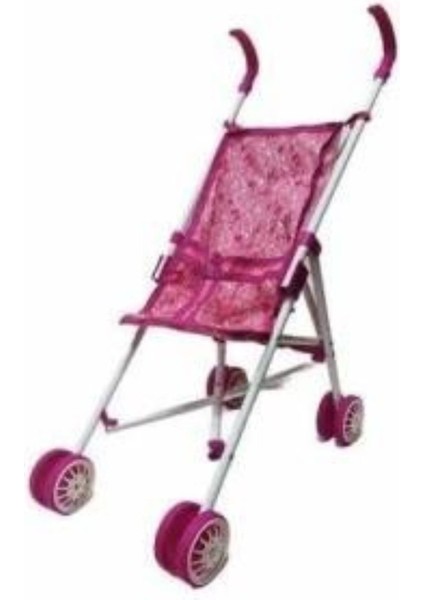 Oyuncak Bebek Arabası,çocukların Için Eğlenceli Katlanır Çocuk Arabası Çilek Desenli Oyuncak Metal