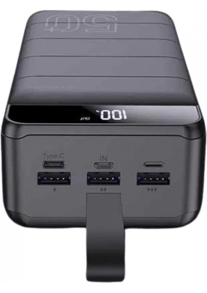 Powerbank Çoklu Şarj Girişi 50.000 Mah Taşınabilir Dijital Göstergeli