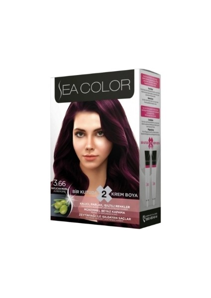 Color Kit Saç Boyası Patlıcan Moru 3.66 1 Adet