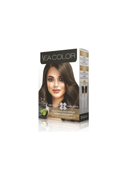 Color Kit Saç Boyası Yoğun Küllü Kumral 7.11 3 Adet