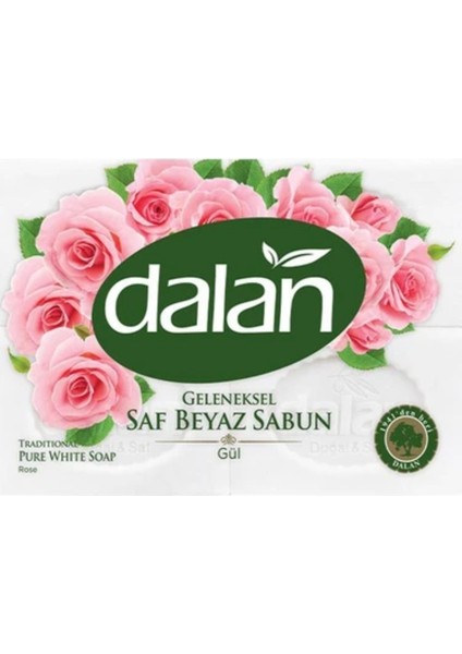 Geleneksel Saf Beyaz Banyo Sabunu 4X150GR Gül Geleneksel Saf Beyaz Banyo Sabunu