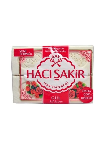 Hacı Şakir Kalıp Sabun Gül 4X150G 2 Adet