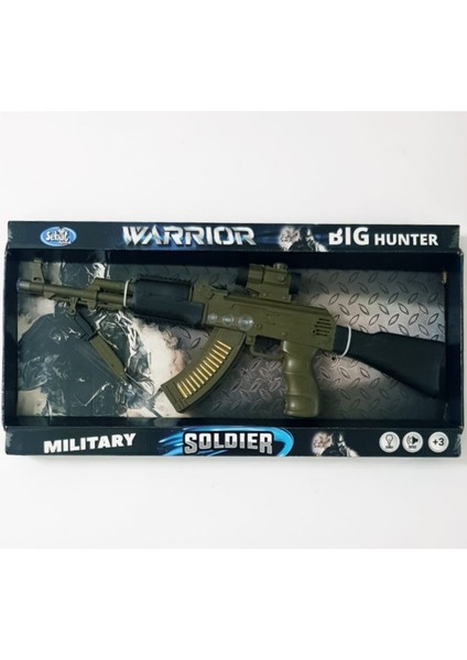 Kutulu Oyuncak Pilli Keleş Tüfek,ışıklı,sesli ,dipçiği Söktak 54 Cm. fiyatları