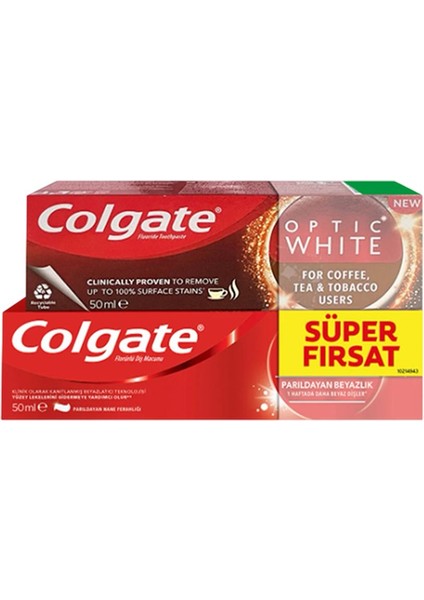 Optic White Caytutun+Parildayan 2X50ML 4 Adet