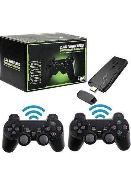 2 Kollu Kablosuz 2.4g Retro Oyunlar 4K Game Stick 3500 Oyun Atari modelleri