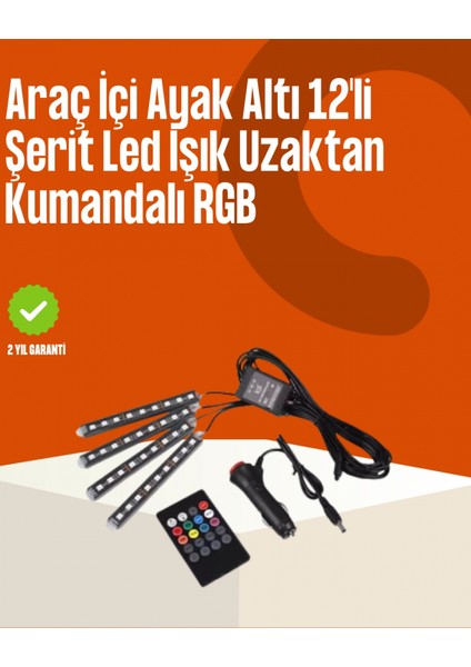 - Kumandalı Araç LED Şerit Işıklar