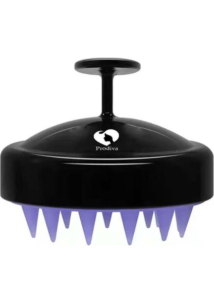 Duştada Kullanilabilen Saç Bakım ve Masaj Fırçası - Siyah