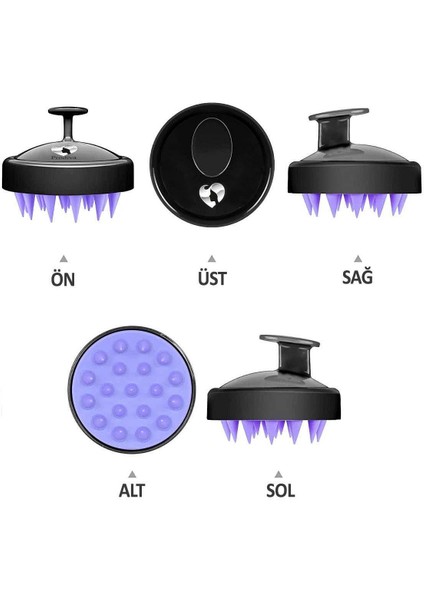 Duştada Kullanilabilen Saç Bakım ve Masaj Fırçası - Siyah indirimleri
