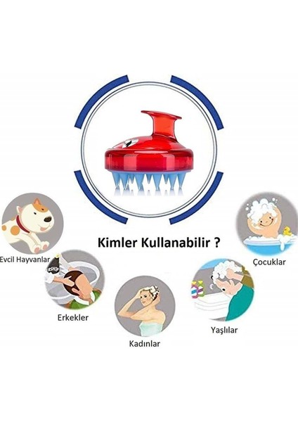 Duş Fırçası Saç Bakım ve Masaj Fırçası - Kırmızı fırsatları