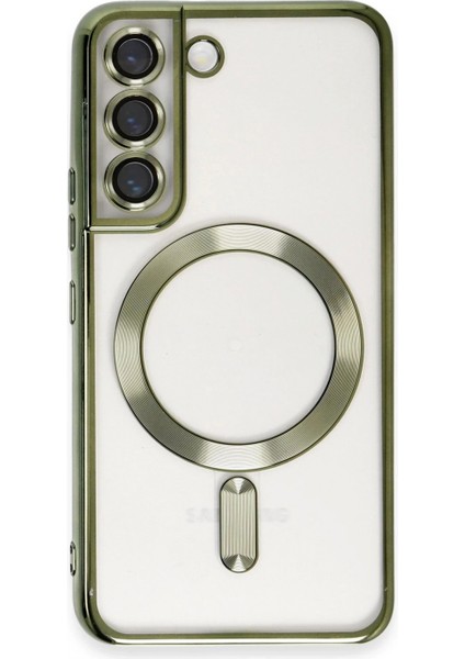 Ieg Samsung Galaxy S22 Kılıf Kross Magneticsafe Kapak - Koyu Yeşil