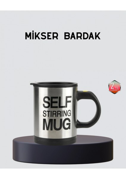 - Otomatik Karıştıran Akıllı Kupa – Paslanmaz Çelik, Isı Korumalı
