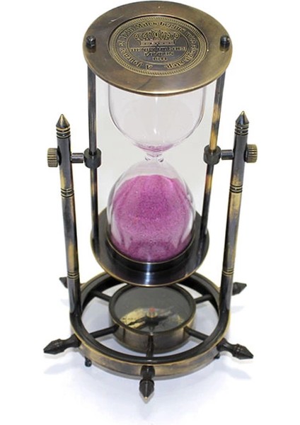 - Pirinç Pusulalı Kum Saati Model 3