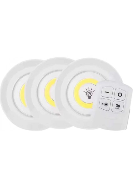 Led Lamba 3'lü Uzaktan Kumandalı Yapışkanlı fiyatları