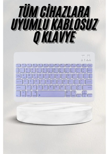 Android ve Ios Uyumlu Bluetooth Kablosuz Türkçe Q Klavye Renkli fiyatları