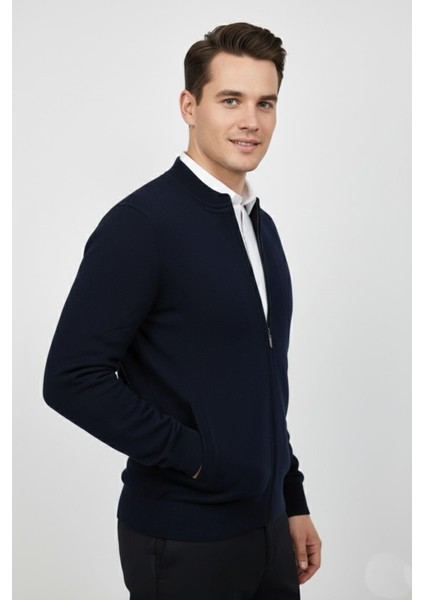 Erkek Hakim Yaka Astarlı Triko Fermuarlı Mont BGL-ST04832 fiyatları