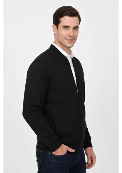 Erkek Hakim Yaka Astarlı Triko Fermuarlı Mont BGL-ST04831 fiyatları