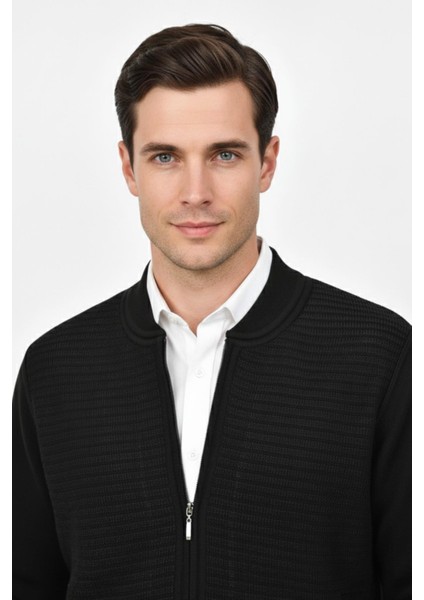 Erkek Hakim Yaka Astarlı Triko Fermuarlı Mont BGL-ST04831 modelleri