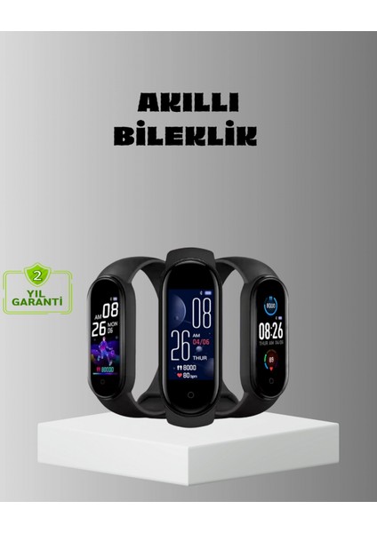 İEG® Akıllı Bileklik Adım Sayarlı Kalori Takipli Bildirim Uyumlu IP67