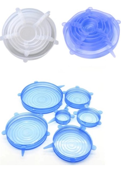 - Silikon Yemek Saklama Kapak Seti 6 Adet indirimleri