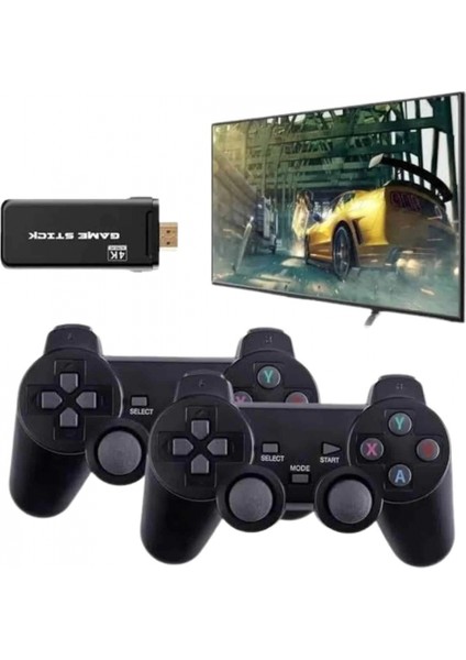 Game Stick El Atarisi 2.4g Kablosuz Çift Kol Oyunlar 4k Game Stick 3500 Oyunlu Atari Uyumlu indirimleri