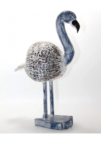 - Ahşap Flamingo Figürü