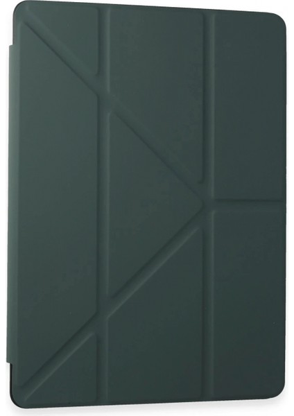 Samsung Galaxy T870 Tab S7 11 Kılıf Kalemlikli Mars Tablet Kılıfı - Koyu Yeşil