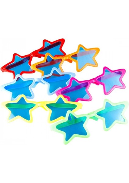 - Büyük Yıldız Parti Gözlüğü Karışık Renk 12 Adet