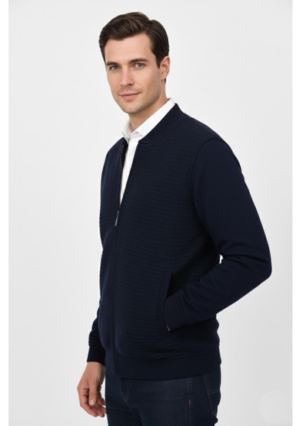 Erkek Hakim Yaka Astarlı Triko Fermuarlı Mont BGL-ST04831 fiyatları