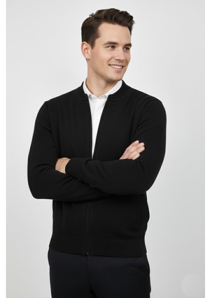 Erkek Hakim Yaka Astarlı Triko Fermuarlı Mont BGL-ST04832 fiyatları