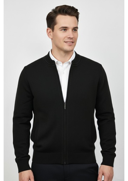 Erkek Hakim Yaka Astarlı Triko Fermuarlı Mont BGL-ST04832 modelleri