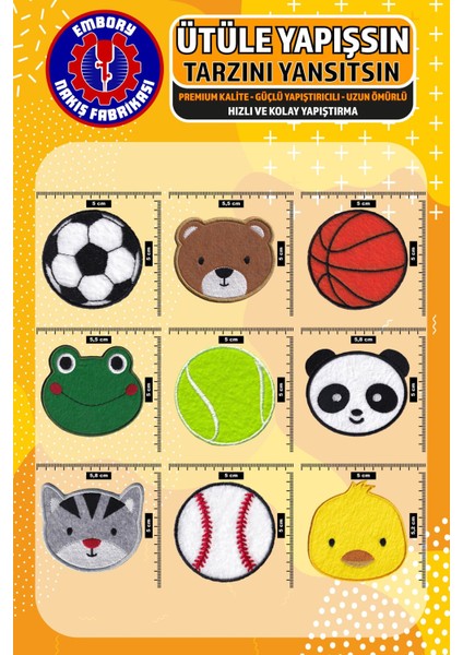 Ütü ile Yapışan Arma Yama, Karışık Set-3 (9 Adet) Ütüyle Yapışan Nakış Dokuma Aplike Patch fiyatları