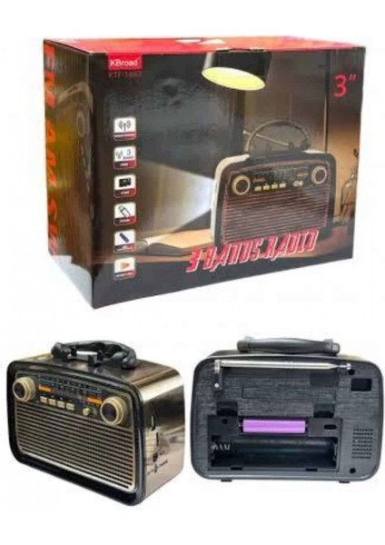 Müzik Kutusu Bluetooth Bağlantılı El Fenerli Nostaljik Tasarım Radyo fiyatları