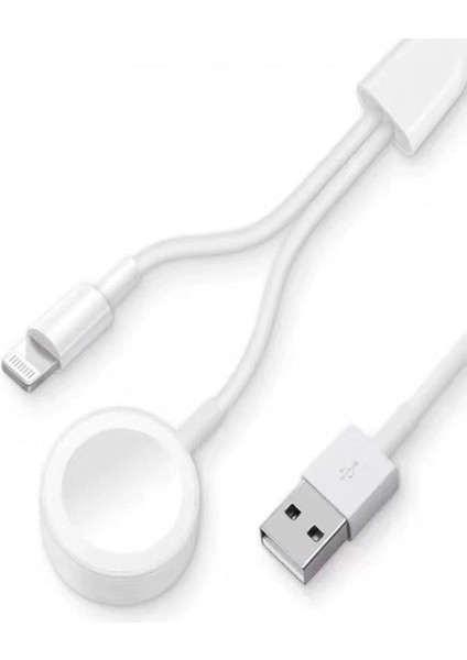 AC08 2in1 Kablosuz Şarj Apple Watch 1/2/3/4/5/6/7/8/SE-(5796) - F880K326-U35880